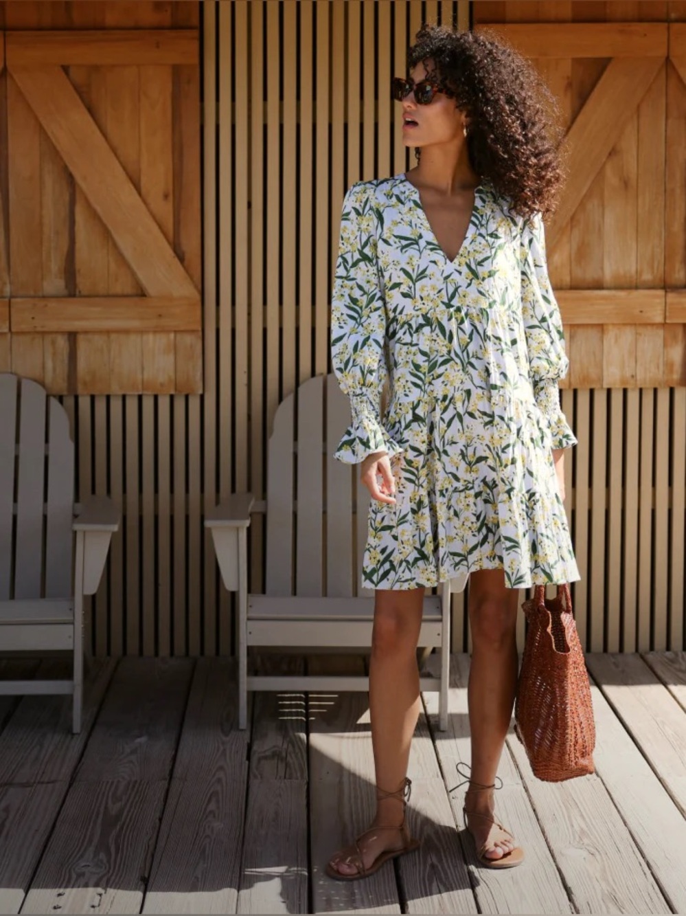NWT Pomander Place Kenzo Floral Mini Dress XL Tuckernuck Blue Green Resort